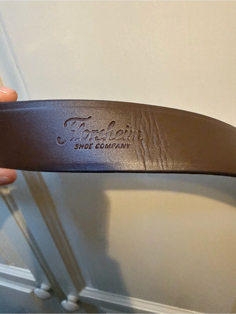 classic Florsheim brown leather dress belt 44”
